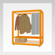 トランクルーム利用時に便利な収納ラック（可動式）